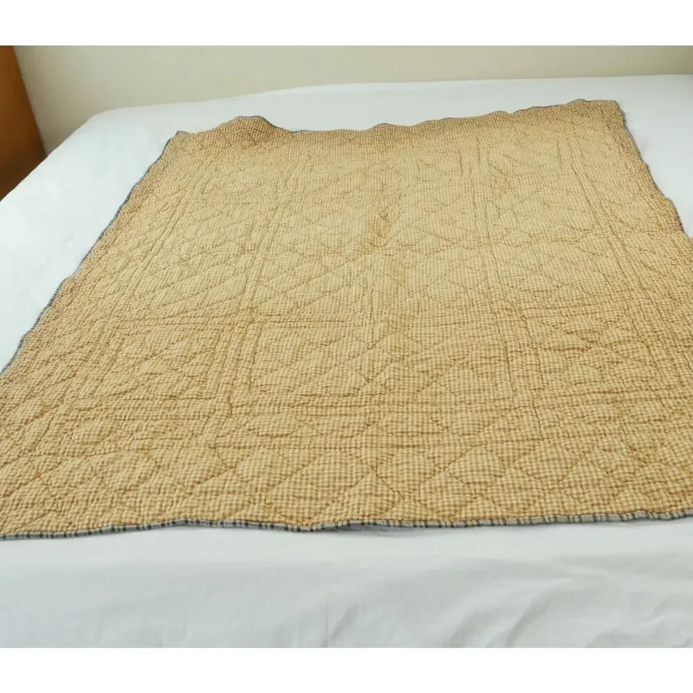 Vintage Applique‎ Fishing Quilt Man Cave Cabin Outdoor Novelty Patch Magic 58x49